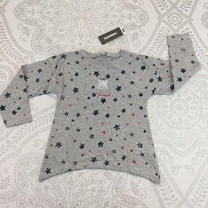 NWT 3Pommes Star Tee Gray, Red Blue, 2-3 98 cm